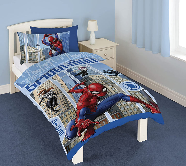 Offizielles Disney Spiderman-Einzelbettbezug-Set