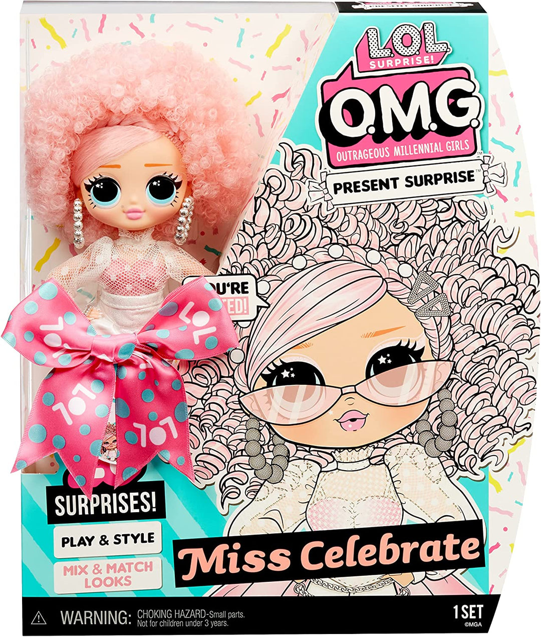 LOL Surprise OMG Present Surprise Serie 2 Modepuppe – MISS CELEBRATE – Mit