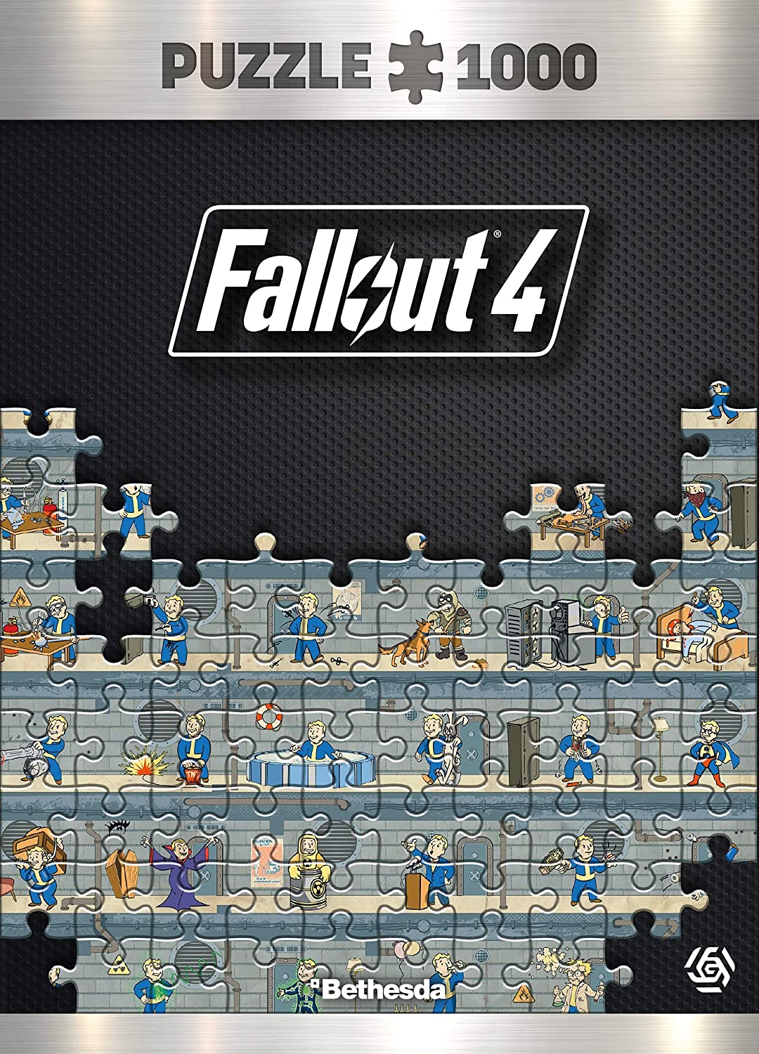 Good Loot Fallout 4 Perk Poster – 1000 Teile Puzzle 68 cm x 48 cm | inklusive Poster und Tasche | Spielgrafiken für Erwachsene und Jugendliche