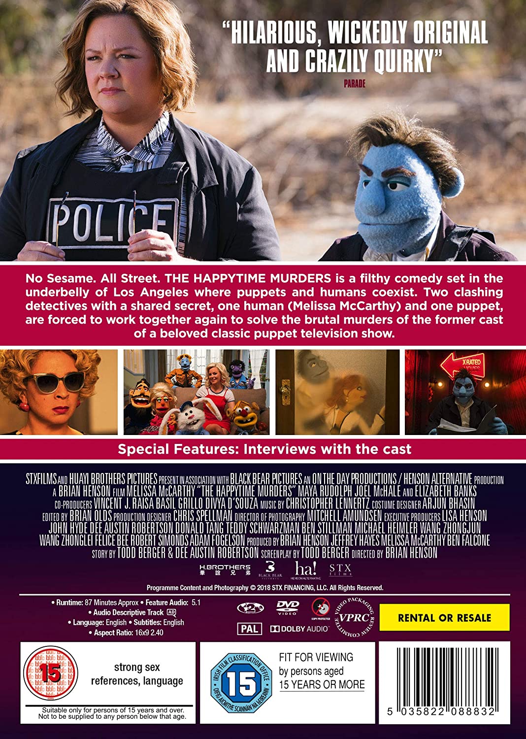 The Happytime Murders - Comedy/Mystery  [DVD]