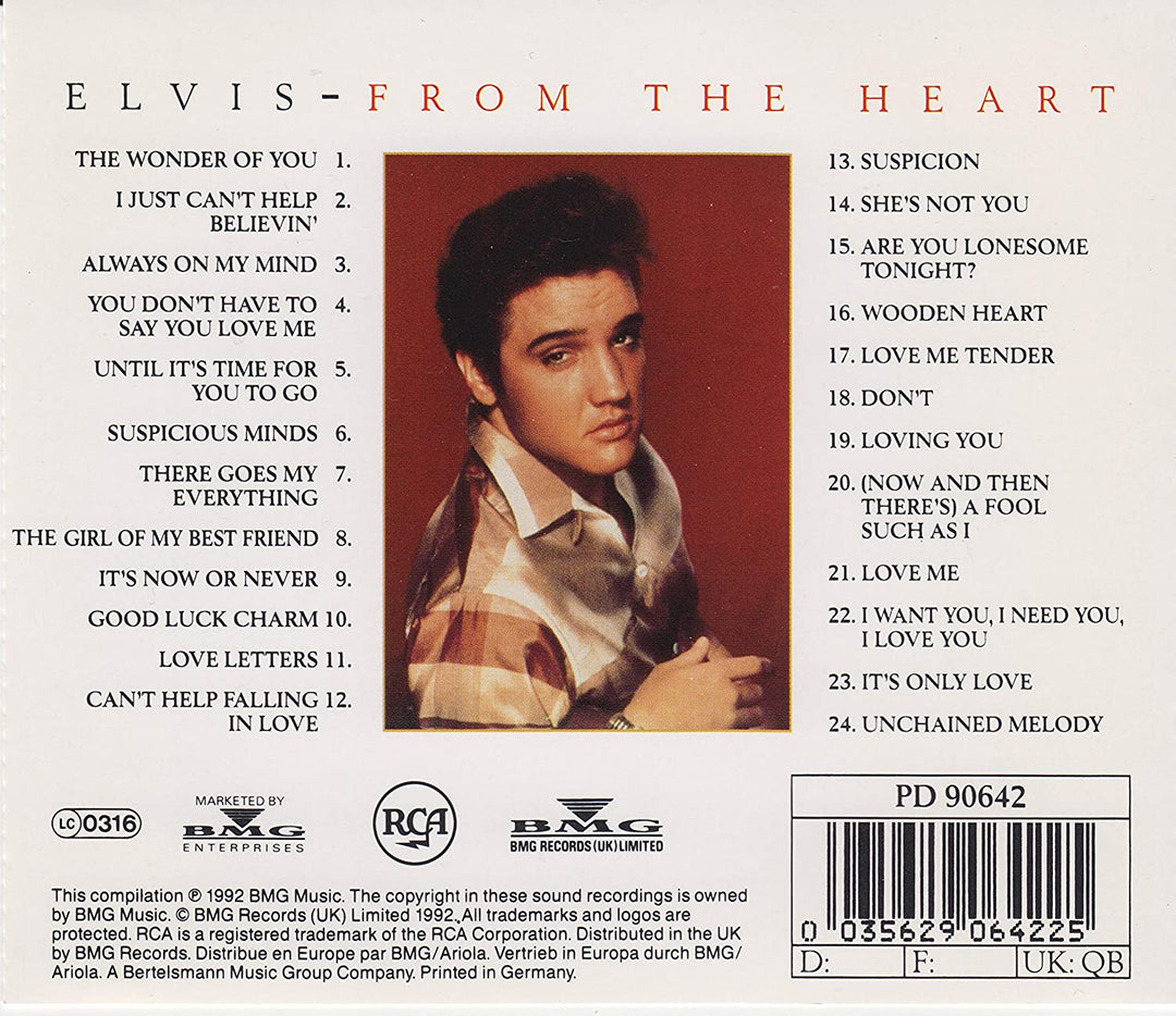 Elvis Presley – From the Heart – Seine größten Liebeslieder [Audio-CD]