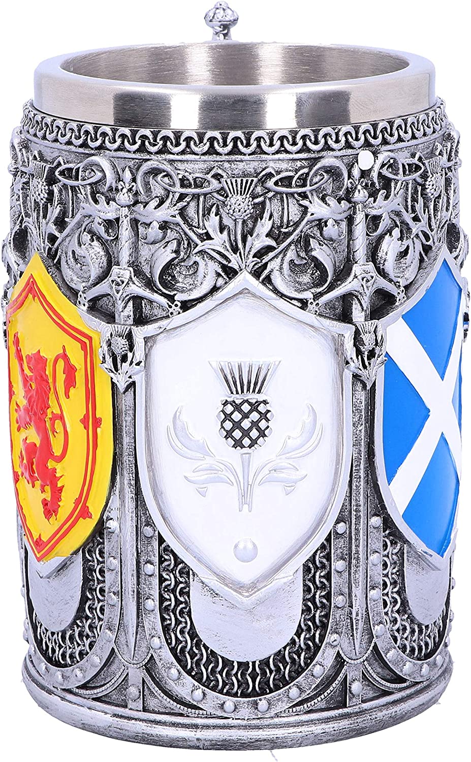 Nemesis Now B4698P9 Tankard of The Brave Scottish Shield Mug 16cm, Resin w. Stai