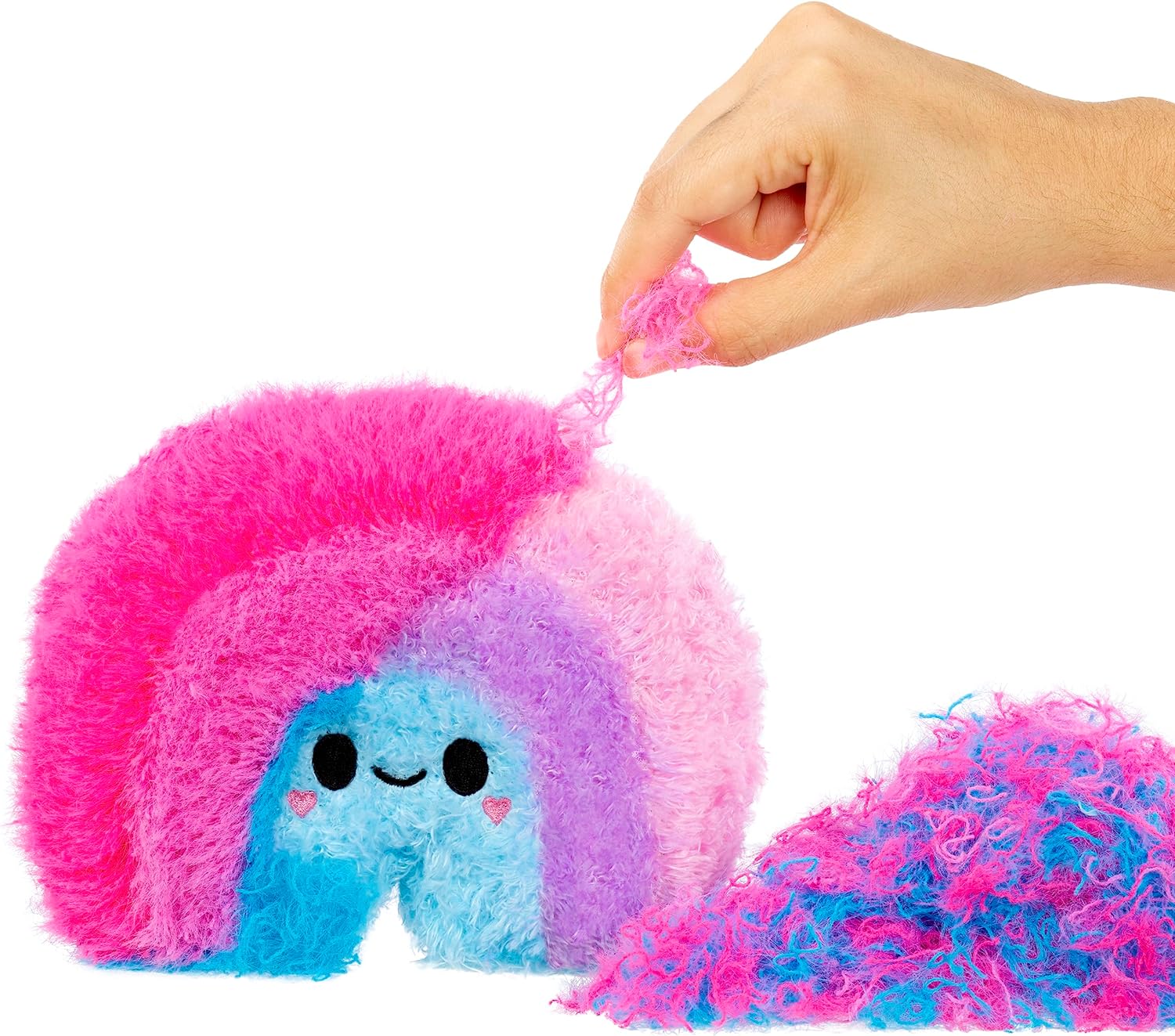 Fluffie Stuffiez Large Plush Rainbow Soft Toy - 3 Ways to Play Pull & Reveal for Kids 4+
