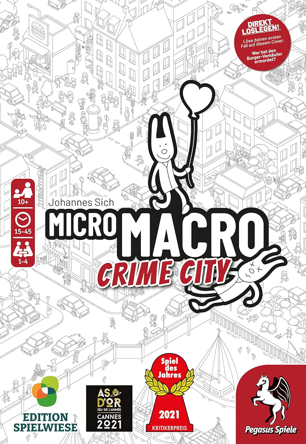 MicroMacro: Crime City - Detective Board Game for Ages 12+ (PES59060E)