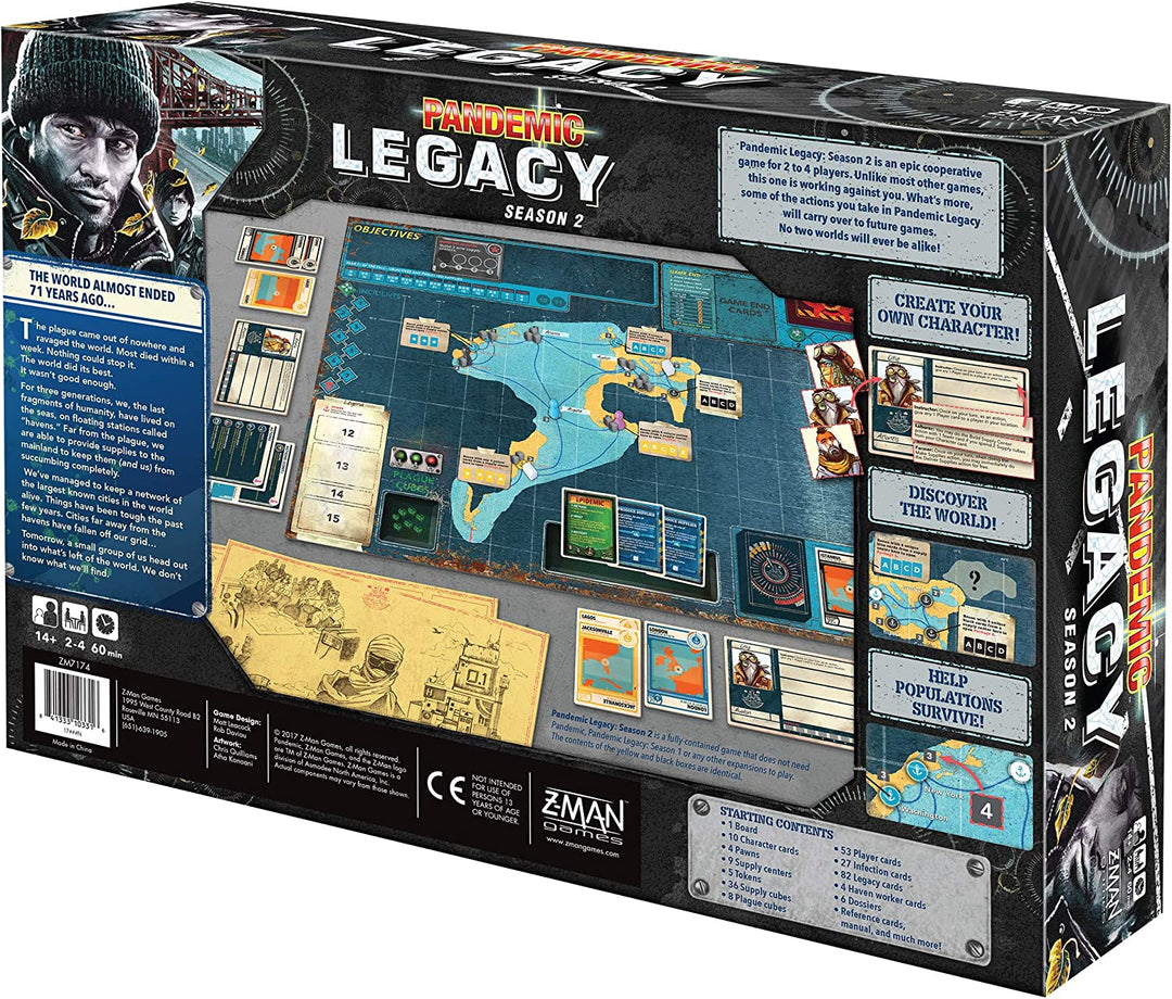 Z-Man Games | Pandemic Legacy Season 2 Black Edition | Board Game | Ages 13+ | F