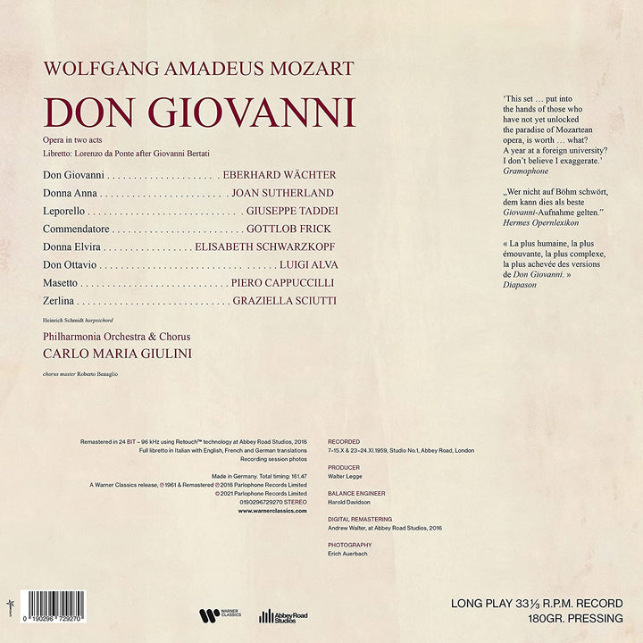 Mozart: Don Giovanni [VINYL]