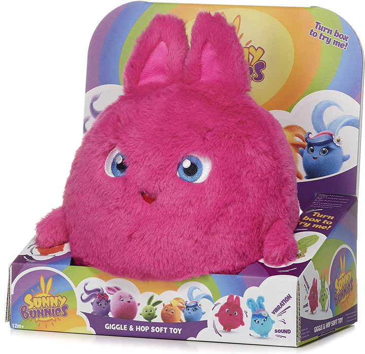 Posh Paws 37430 Sunny Bunnies Grande Caratteristica Big Boo Risatina &amp; Hop Peluche-25 cm