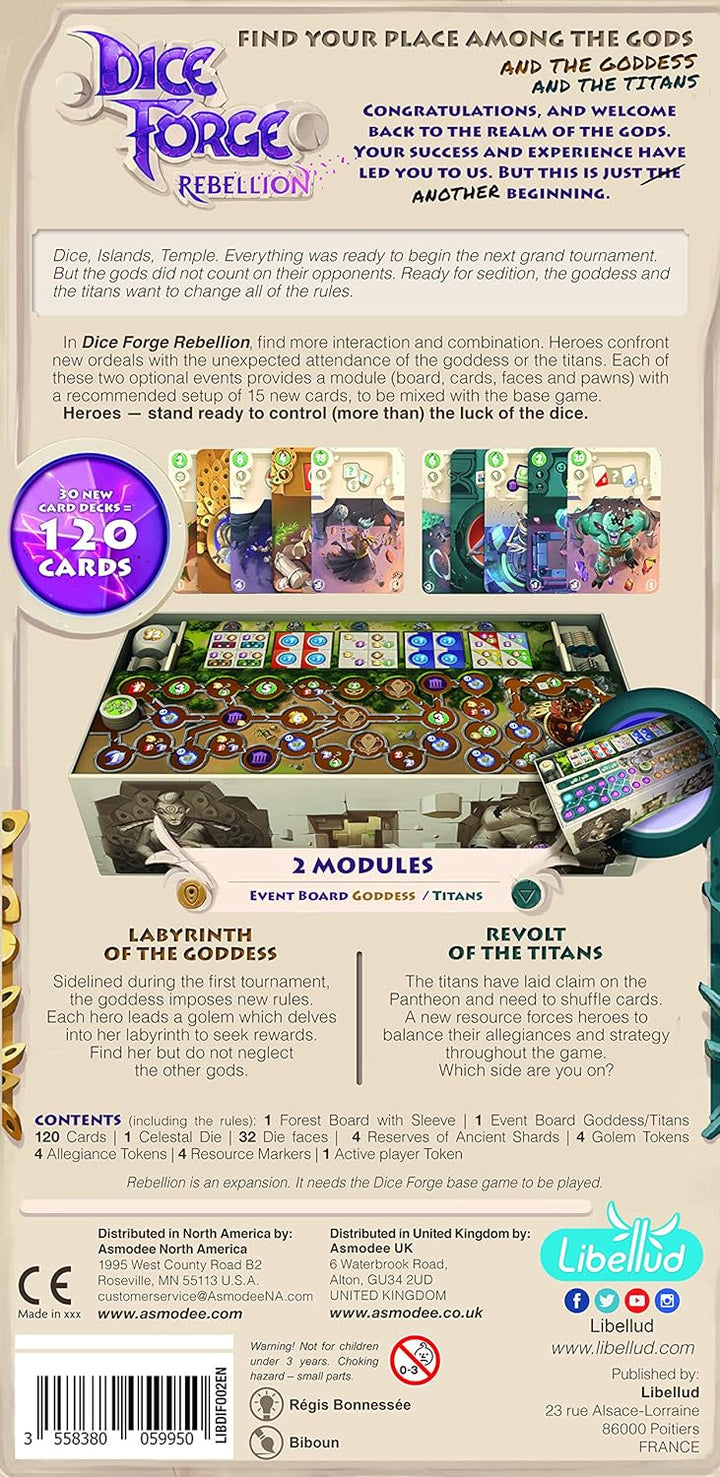 Libellud LIBDIFO02EN Dice Forge: Rebellion, Mixed Colours