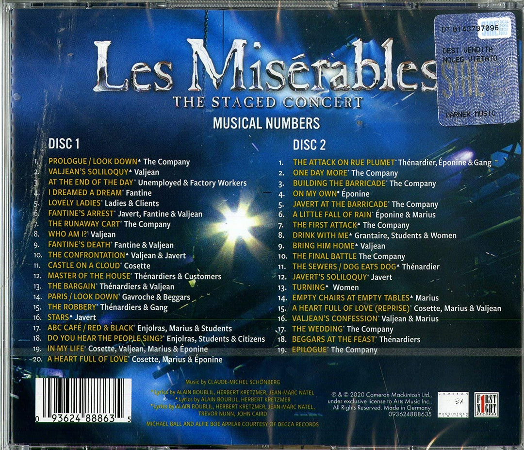 Les Miserables: Das inszenierte Konzert (die sensationelle Live-Aufnahme 2020) aus dem Gielgud Theatre, London] [Audio-CD]