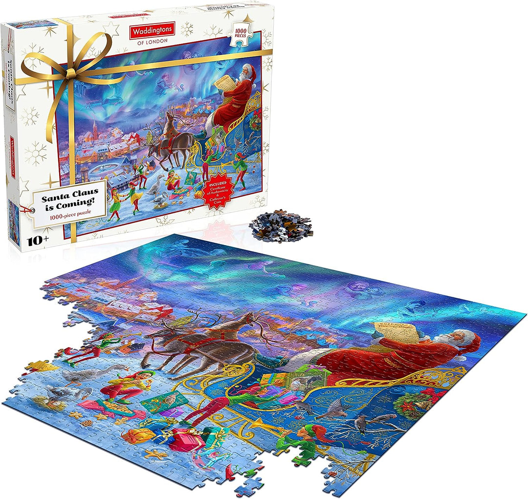 Waddingtons WM01768-ML1-6 Weihnachten 2021 1000-teiliges Puzzlespiel, Multi