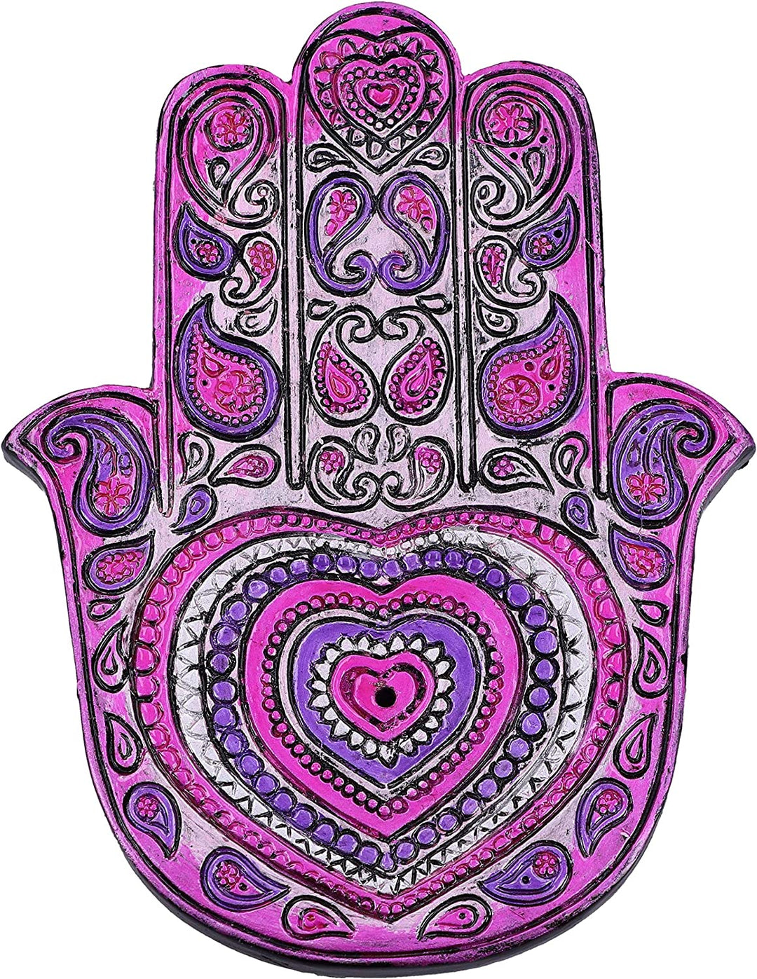 Nemesis Now Set mit 4 Hamsa's Love Hand-Räucherstäbchenbrennern, rosa, 12,5 cm