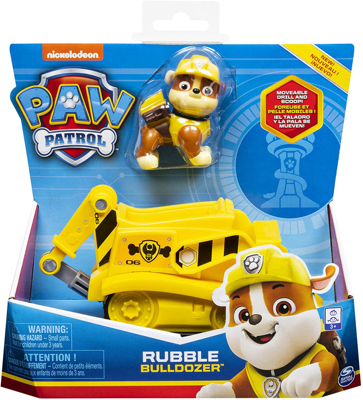 Paw Patrol 6054435 Schutt-Bulldozer-Fahrzeug mit Sammelfigur