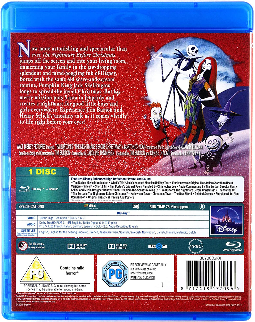 The Nightmare Before Christmas [Blu-ray]