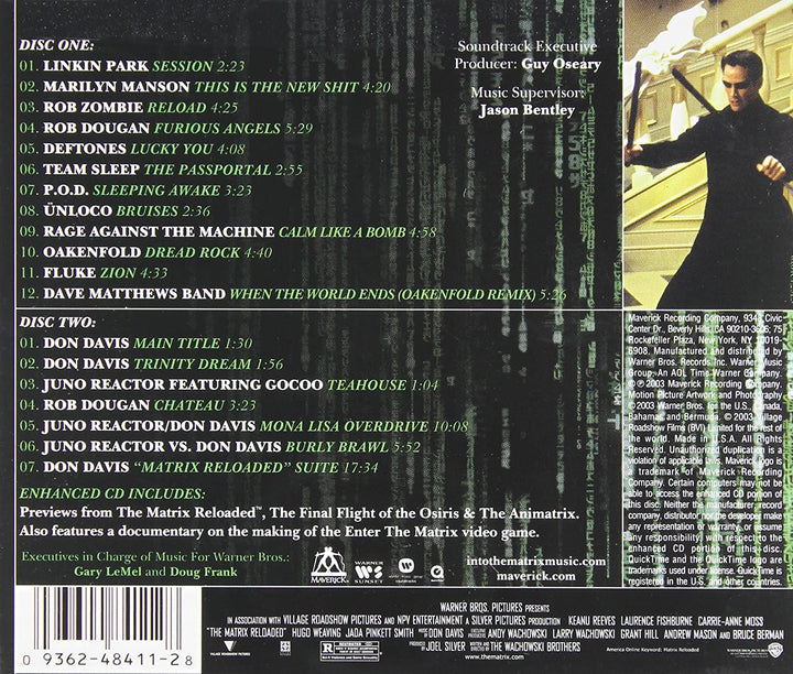 The Matrix Reloaded: The Album (US 2 CD Set-Enh'd-PA Version) [Audio CD]