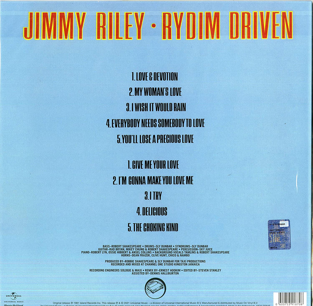 Jimmy Riley - Rydim Driven [Vinyl]