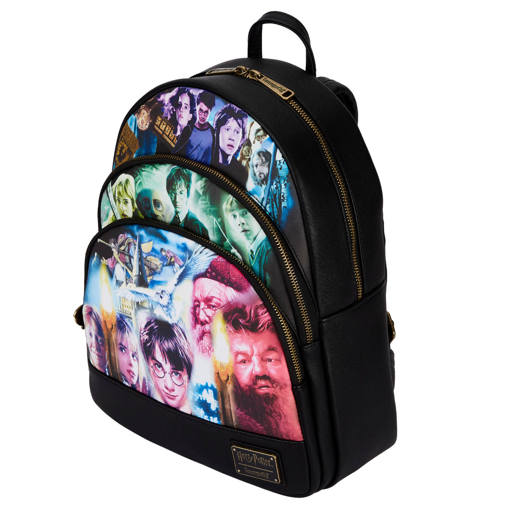 Loungefly Harry Potter Trilogy Mini-Rucksack mit drei Taschen