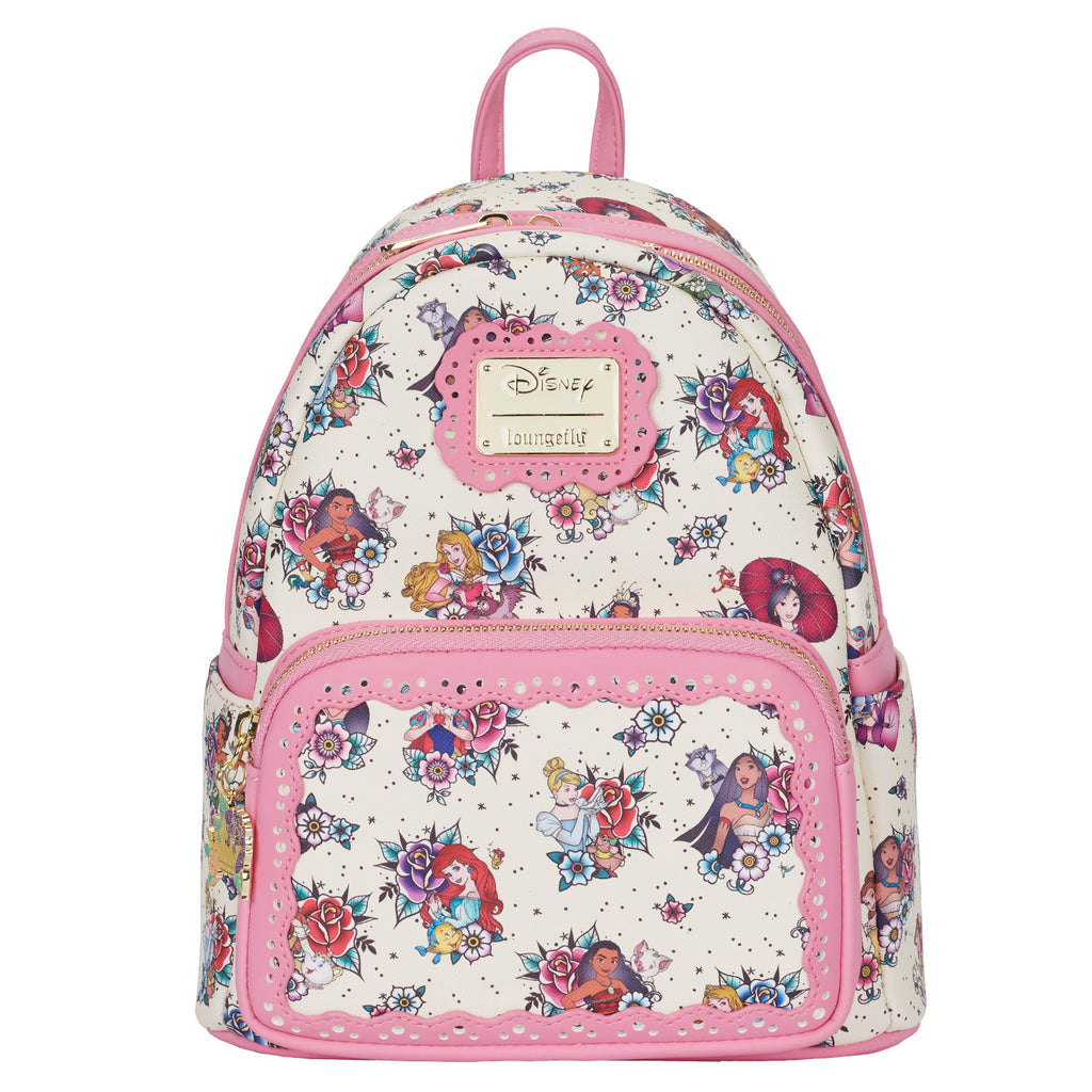 Loungefly Disney Princess Tattoo All Over Print Mini Backpack