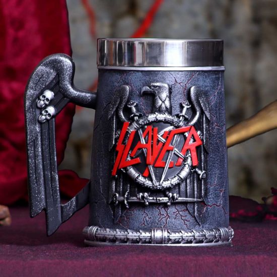 Nemesis Now B4128M8 Slayer Tankard Mug 14cm Black, Resin w/Stainless Steel Inser