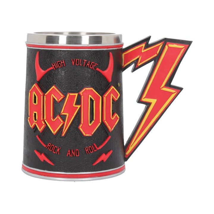 Nemesis Now ACDC Bierkrug Schwarz, Edelstahl, 14,5 cm