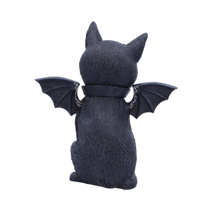 Nemesis Now B5149R0 Malpuss geflügelte okkulte Katzenfigur, Polyresin, Schwarz und Silber