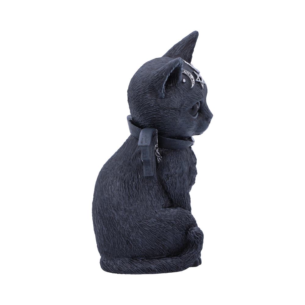 Nemesis Now B5149R0 Malpuss geflügelte okkulte Katzenfigur, Polyresin, Schwarz und Silber