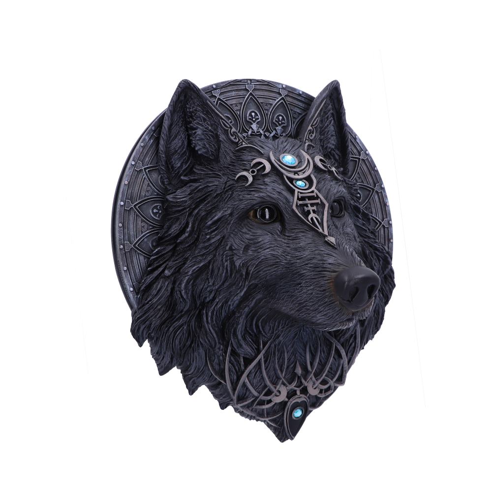 Nemesis Now Dark Gothic Magical Wolf Moon Wall Hanging Plaque, Black, One Size