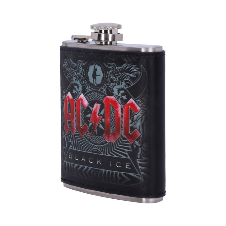 Nemesis Now Officially Licensed AC/DC Black Ice Album Embossed Hip Flask, Stainless Steel, 7oz