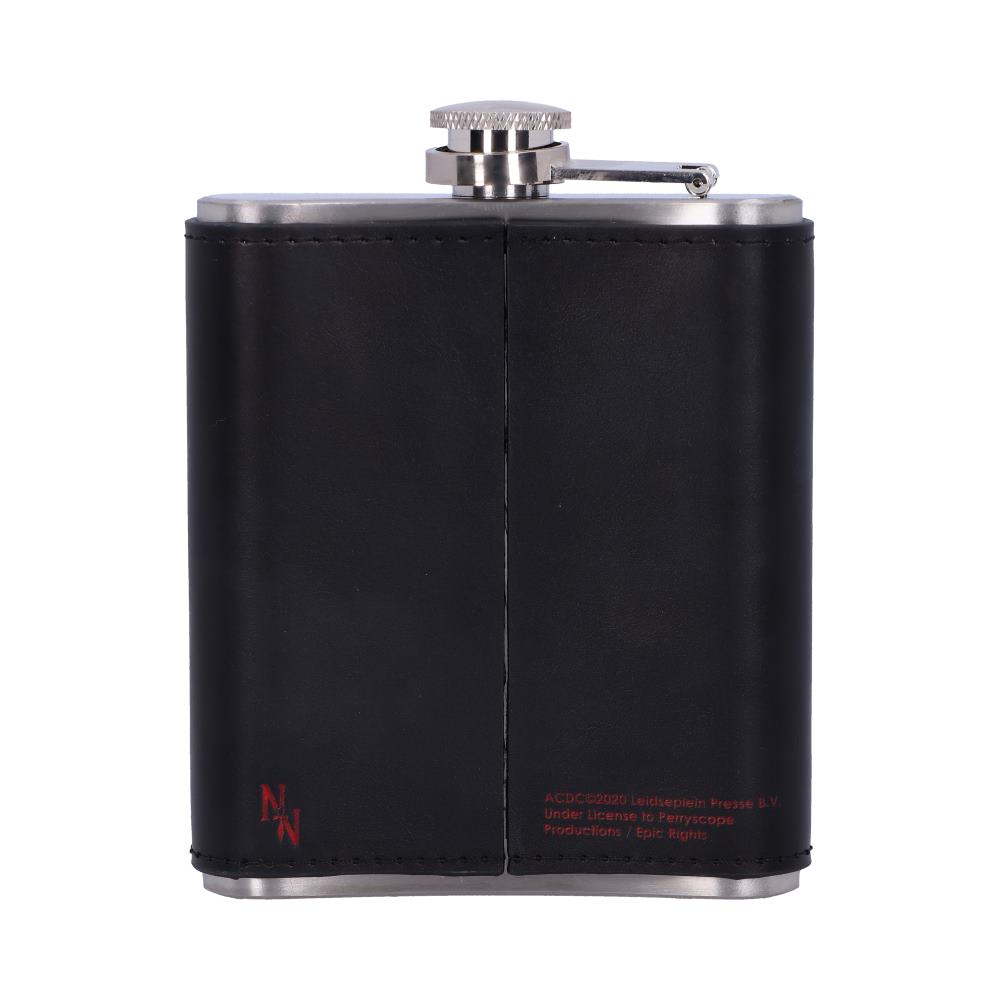 Nemesis Now Officially Licensed AC/DC Black Ice Album Embossed Hip Flask, Stainless Steel, 7oz