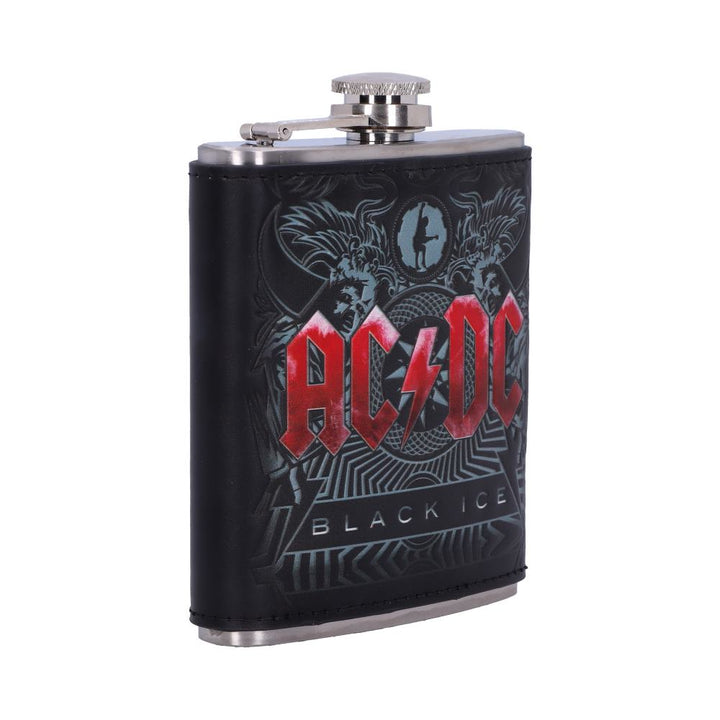 Nemesis Now Officially Licensed AC/DC Black Ice Album Embossed Hip Flask, Stainless Steel, 7oz