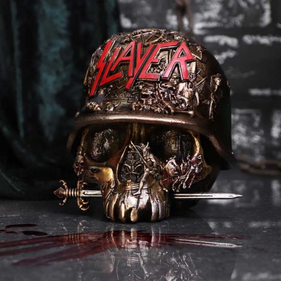 Nemesis Now offiziell lizenzierte Trinket-Box mit Slayer-Adler-Helm und Totenkopf-Logo, Gold