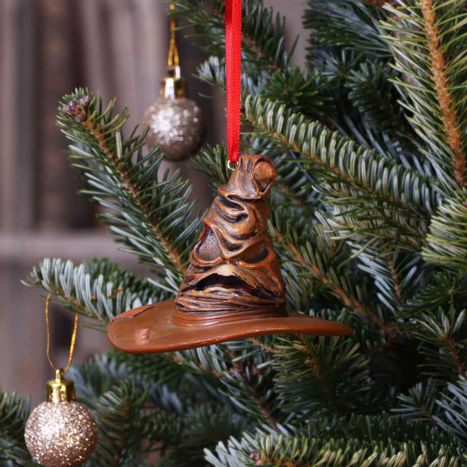 Nemesis Now offiziell lizenziertes Harry Potter Sprechendes Hut-Ornament zum Aufhängen, braun