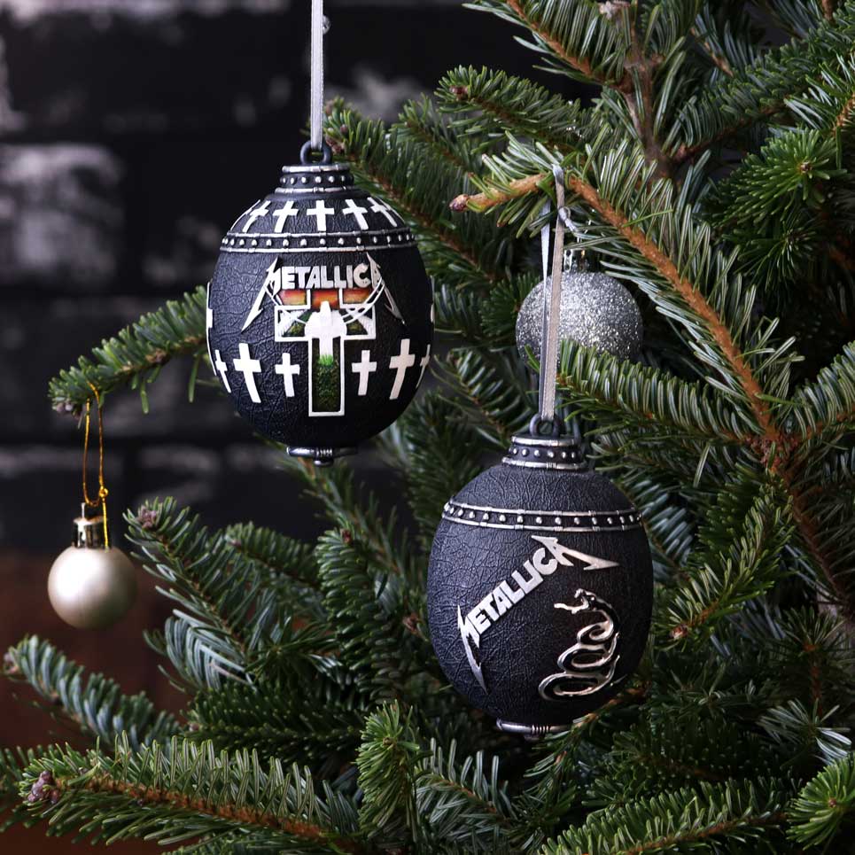 Nemesis Now Officially Licensed Metallica Black Album Hanging Decorative Ornament, 10cm