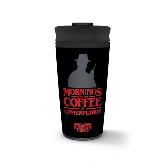 Tasse de voyage écologique à double paroi Stranger Things avec couvercle anti-goutte refermable et graphique Contemplation 370 ml / 13ox