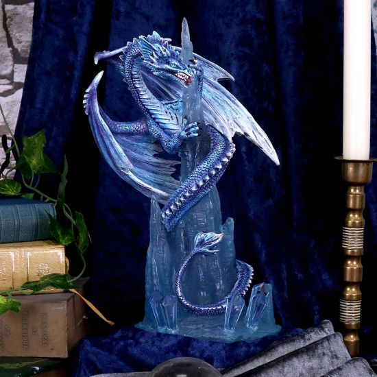 Nemesis Now Crystal Custodian Blue Ice Dragon Figurine, Polyresin, One Size