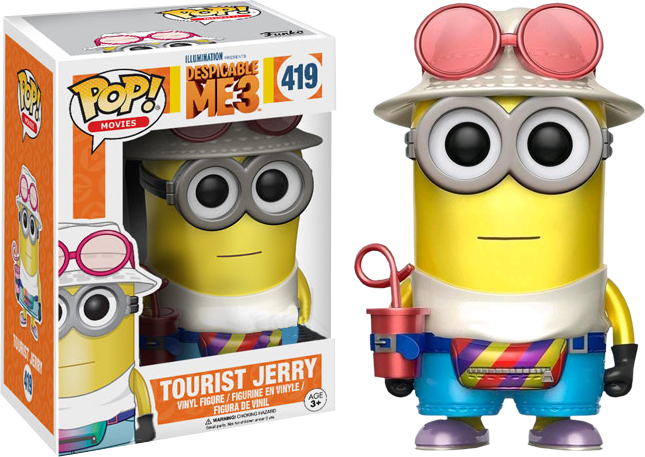 Despicable Me 3 Turista Jerry Metálico Funko 15075 Pop! Vinilo #419