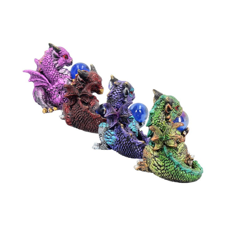 Nemesis Now Hatchling Treasures Set of 4, 5.5cm, Resin, Multi-Coloured