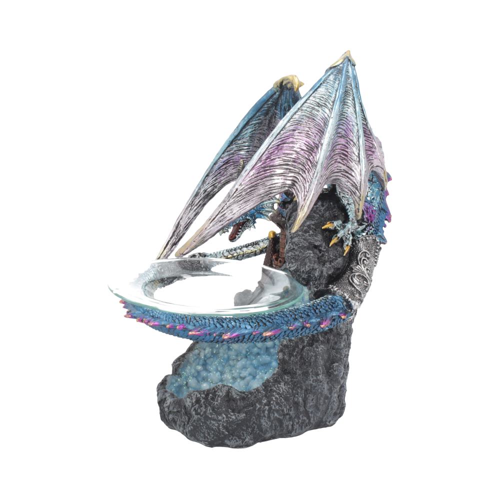 Nemesis Now Flame Saviour Dragon Oil Burner, Blue, 24cm