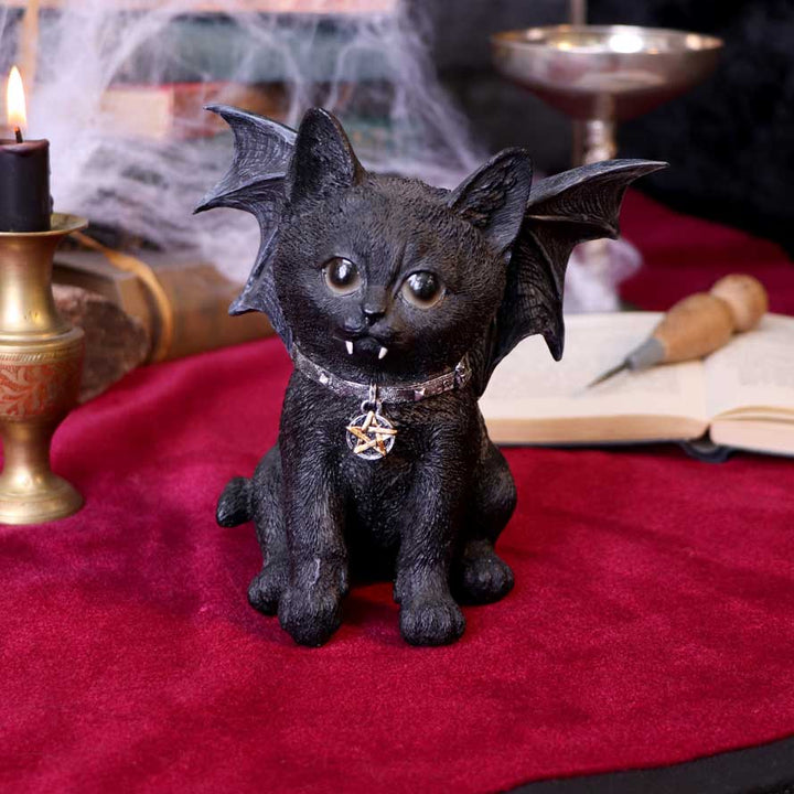 Nemesis Now Vampuss 16 cm schwarze Fledermaus-Katzenfigur