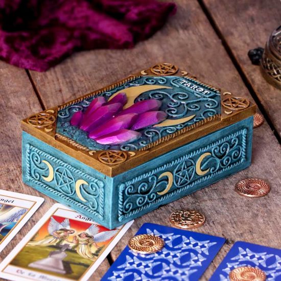 Nemesis Now Crystalline Tarot Box 14.4cm, Blue